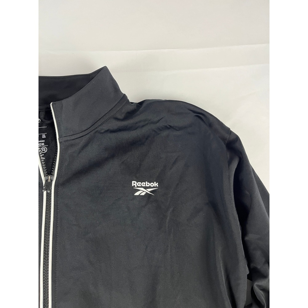 Reebok ID‎ By Tricot TT Track Top Jacket Black White XL Full Zip Speedwick